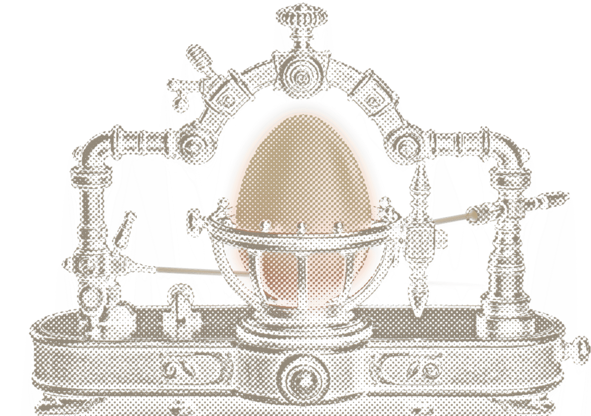A patented invention that cooks and shells an egg